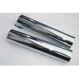 KRYTY PŘEDNÍHO TLUMIČE (PLÁŠTĚ) - PÁR - CHROM - (DÉLKA 232MM) - ČZ 175/487 + 125/488 + 250/471,485 + 350/472